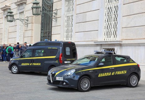 Vehicles of the Guardia di Finanza, specialised Italian police force under the authority of the