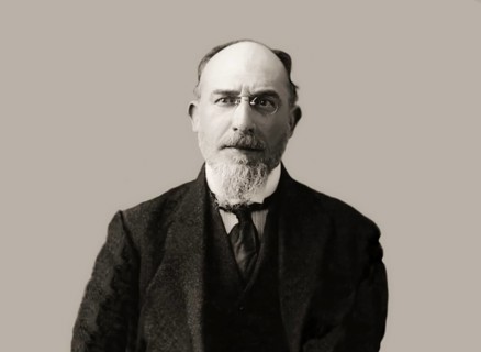 Erik Satie, 1866 – 1925, a French composer and pianist, portrait digitally edited according to a