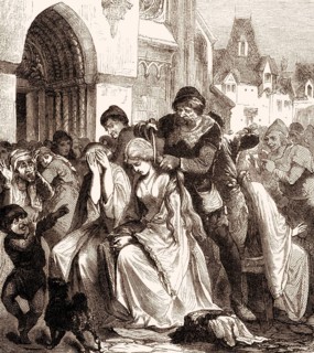 Forced hair cut to women having sex with Catholic priests, 11th century