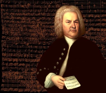 Johann Sebastian Bach, 1685, 1750, German composer, digital edited according to a painting by Elias