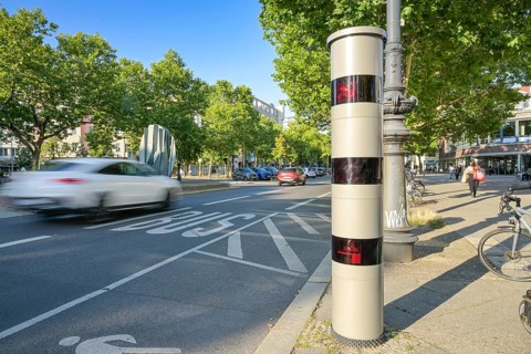 Speed camera on Kudamm, Lehniner Pltz, Charlottenburg, Berlin, Germany
