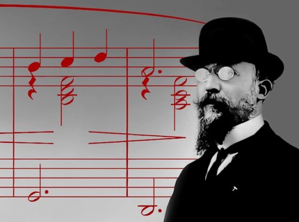 Erik Satie, 1866 – 1925, a French composer and pianist, notesheet for Gymnopédie No. 1, digitally