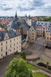 View over Altenburg Castle and town, Altenburg, Thuringia, Germany