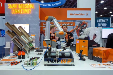 Detroit, Michigan - More than 800 exhibitors displayed at Automate, North America's largest robotic