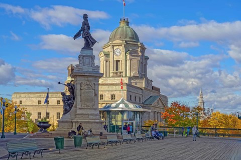 Indian Summer Monument de Samuel de Champlain Terrasse Dufferin Quebec City Québec Canada