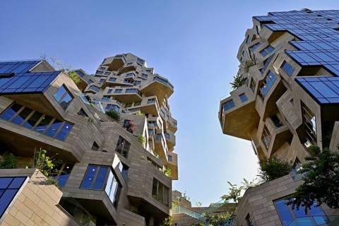 High-rise building The Valley, architects MVRDV, Zuidas financial district, Amsterdam, North