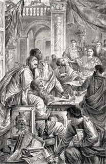 The First Council of Nicaea, by the Roman Emperor Constantine I in 325 AD
