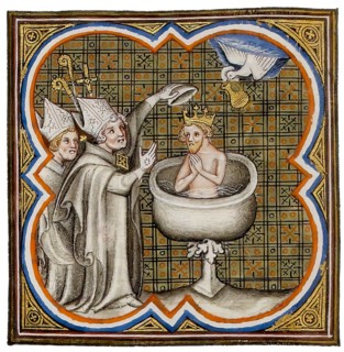 Baptism of Clovis by Saint Remigius, cathedral of Reims, 496, Clovis, Chlodovechus, Chlodwig I.,
