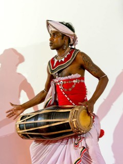 Dancers and drummers, Oak-Ray dance, Sri Lanka
