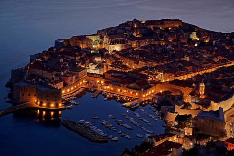 Croatia, Dubrovnik, twilight, Dalmatia