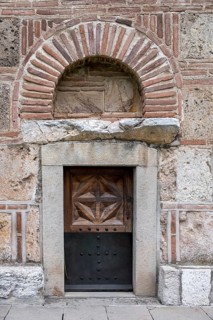 Side door at the Gracanica Monastery, Gracanica, Amselfeld, Kosovo
