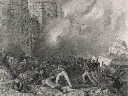 Britische Truppen erobern Chin-Keang-Foo, die Schlacht von Chinkiang, 1842, Erster Opiumkrieg