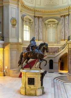 Bode Museum, equestrian statue of the Great Elector in the entrance area, Berlin, Germany