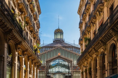 The former market in the El Born neighbourhood. The market now houses a museum, Barcelona, Spain