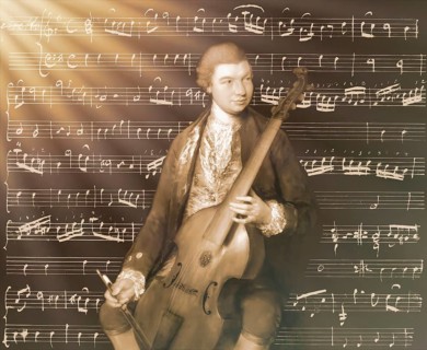 Carl Friedrich Abel, 1723? – 1787, German composer, digitally edited according to a painting by