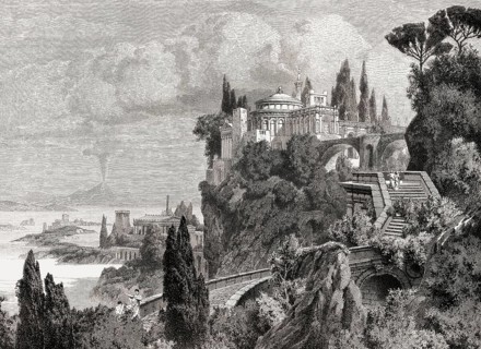 Luxurious villa at Baiae, ancient Roman town, Gulf of Naples, Italy, 1st century