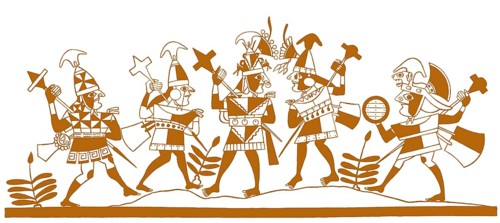 Pottery design, Inca Warriors, 1530s