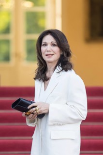 Iris Berben (actress) arriving at the festive dinner to mark the 60th anniversary of the