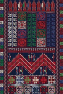 Traditional Palestinian Tatreez, seamless pattern vector template