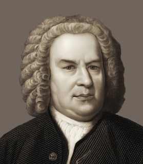 Johann Sebastian Bach, 1685, 1750, German composer, digital edited
