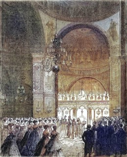 Wedding of Prince Achille Murat (1847-1895), to the Georgian Princess Salome Dadiani, 1869, France,