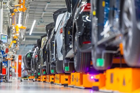 Electric car production in the assembly halls of VW in Zwickau, Zwickau, Saxony, Germany