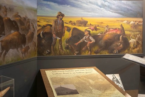 Woodward, Oklahoma - The Plains Indians and Pioneers Museum. The text accompanying a painting of