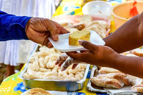 Community breakfast offered to homeless population in Brazil Belo Horizonte, Minas Gerias, Brazil