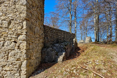 The Hohenmelchingen castle ruin on the Zollernalb near Melchingen, Burladingen, Swabian Alb,