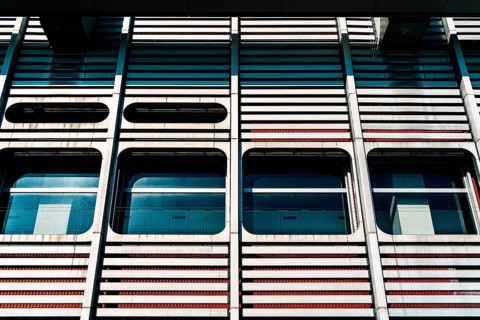 Detail photo ICC, vacant International Congress Centre in Berlin Charlottenburg, Germany