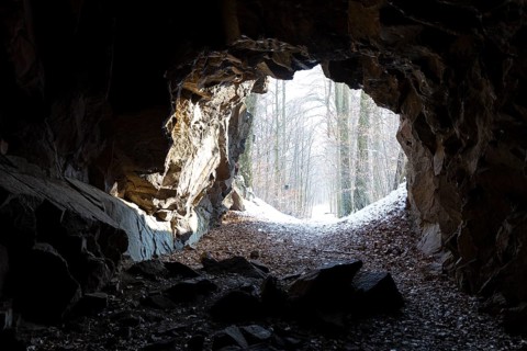 Hohburg tunnel in Friedewald near Moritzburg, Saxony, Germany