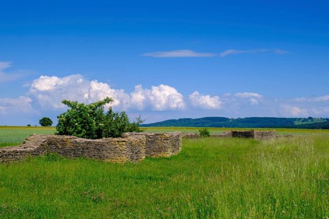 Roman Fort Ellingen, Fort Sablonetum, Limes, Ellingen, Franconian Lake District, Middle Franconia,