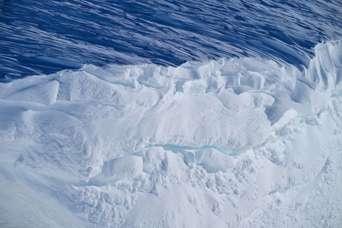 Close-up of a snow cornice, Gemmi Pass, Plattenhörner, Leukerbad, Leuk, Valais, Switzerland