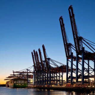 Container Terminal Burchardkai, abbreviated CTB, HHLA's largest terminal in the Port of Hamburg in