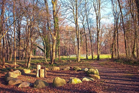 Natural monuments, stone circle, Smeerling, Onstwedde, Groningen, Netherlands