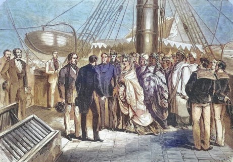 Zombe-Fatoum (1836-1878), Queen of Moheli in the Comoros, on her visit to Marseille, 1869, France,