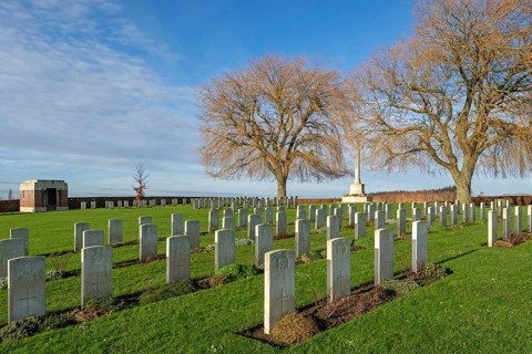 Prowse Point Military Cemetery, World War One burial ground in the Ypres Salient on WWI Western