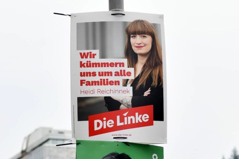 Heidelberg, Germany - February 15th 2025: Election poster for federal election 2025 called
