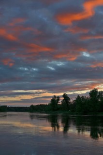 Sunrise over the Elbe, Middle Elbe Biosphere Reserve, Saxony-Anhalt, Germany