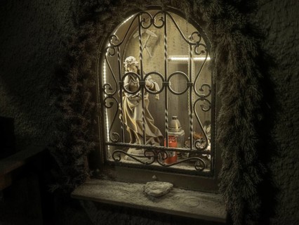 Niche for St Barbara, patron saint of miners, in construction lot H53, Brenner Base Tunnel, Wolf,