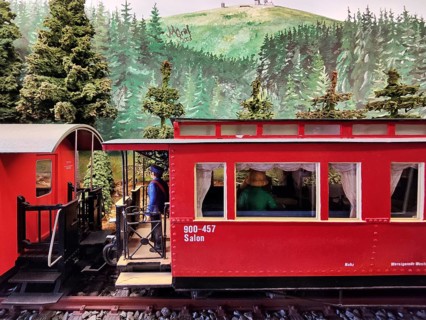 Model railway of the Harz narrow-gauge railway in Wernigerode Westerntor station, railway romance,
