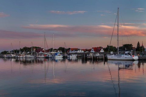 Harbour of Vitte, Hiddensee Island, Rügen, Pomerania, Mecklenburg-Western Pomerania, Germany,