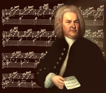 Johann Sebastian Bach, 1685, 1750, German composer, digital edited according to a painting by Elias