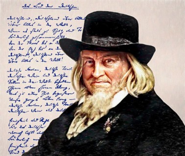 August Heinrich Hoffmann, Hoffmann von Fallersleben, 1798 –1874, German poet, digital edited