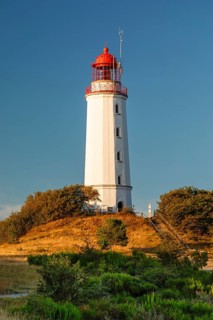 Dornbusch lighthouse, Hiddensee island, Rügen, Pomerania, Mecklenburg-Western Pomerania, Germany,