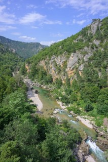 View of the River Tarn from the Pas de Soucy Massegros Causses Gorges viewing platform, Lozère