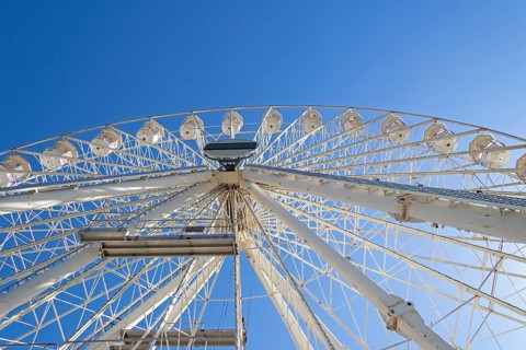 Ferris wheel, Recreation Ground, Stratford-upon-Avon, Warwickshire, England, United Kingdom