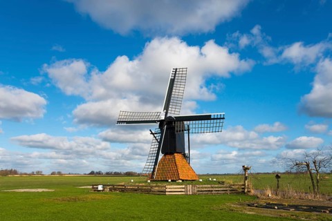 Heechhiem, Heechhiem mill, Rijksmonument, Goengahuizen, Goëngahuizen, Goaiïngahuzen, Friesland,