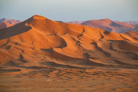 Sand dunes in the Rub Al Khali desert, the world's largest sand desert, Empty Quarter, Oman