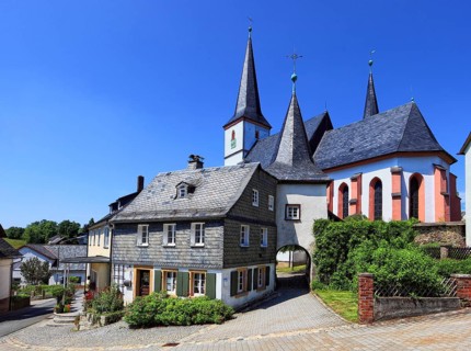 The fortified church Zum Heiligen Geist in Grafengehaig. It is one of the best-preserved and oldest